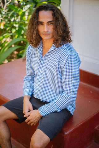 Blue Check Shirt - Long Sleeve