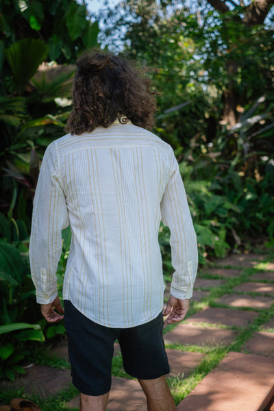 Honeycomb Striped Shirt - Long Sleeve