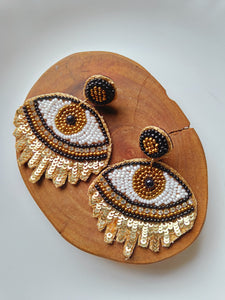 Evil Eye Bronze Earrings