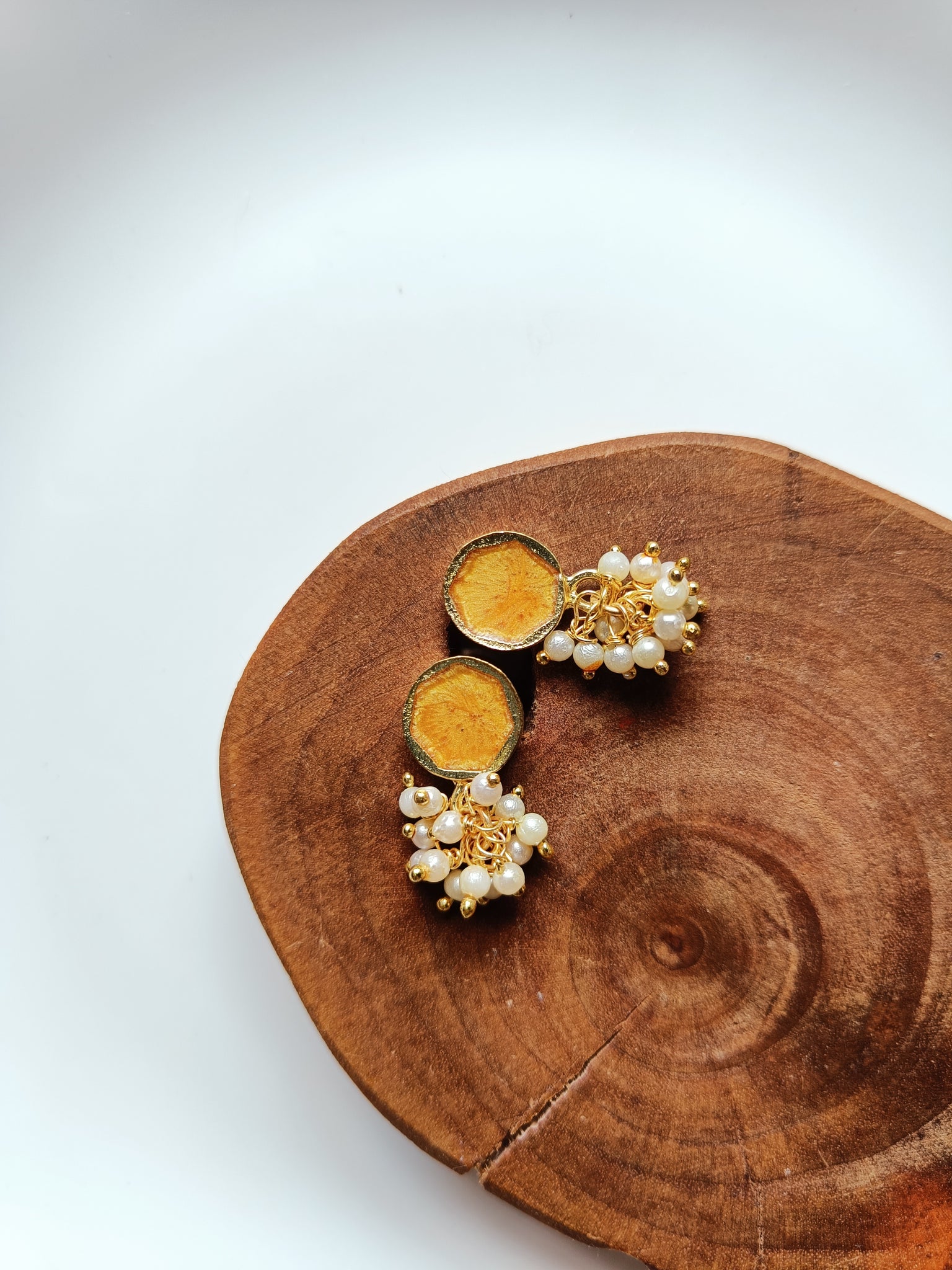 Caramel Hexa Earrings