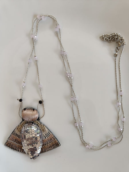 Handmade Papillon Sequin Necklace