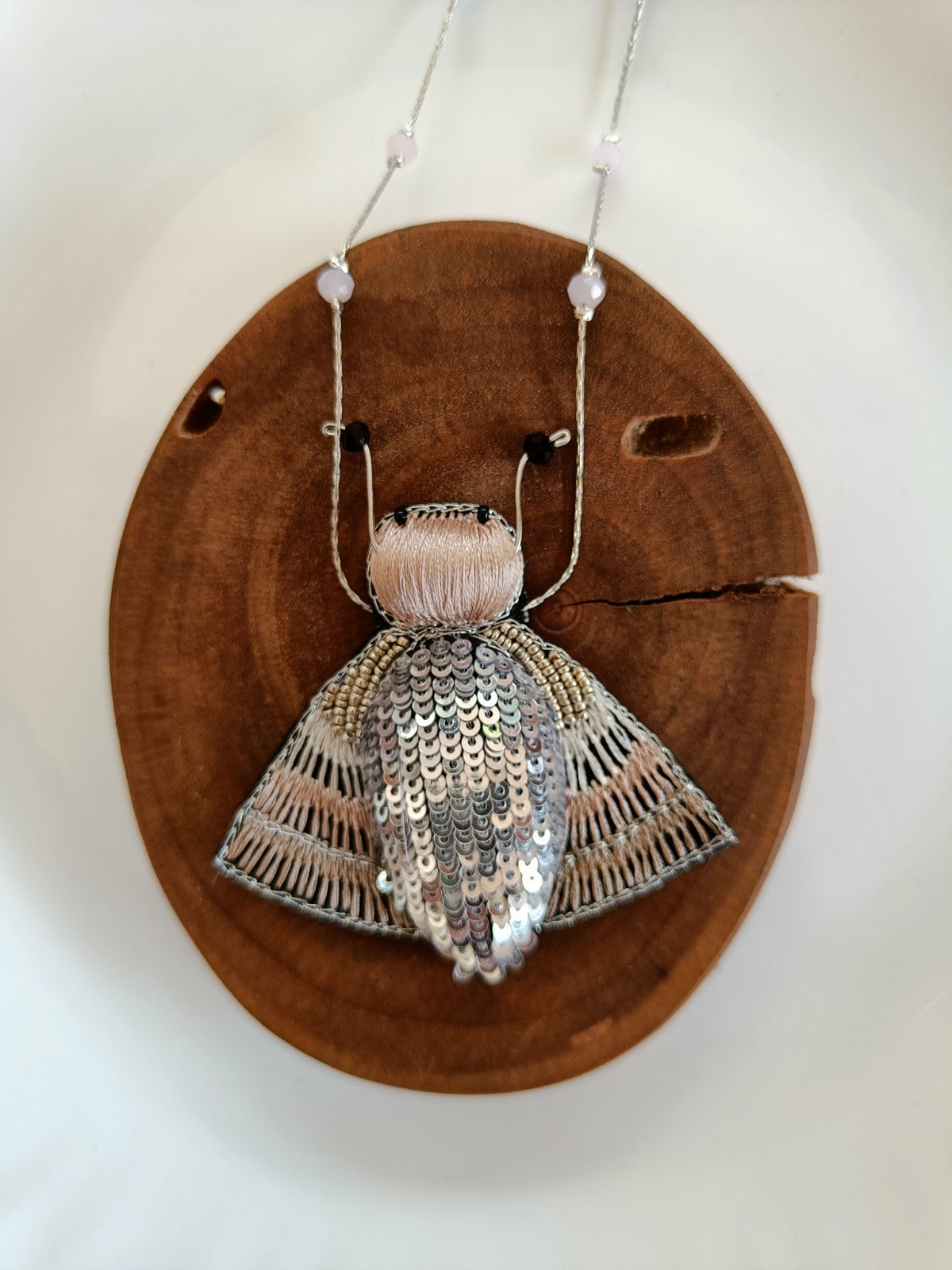 Handmade Papillon Sequin Necklace