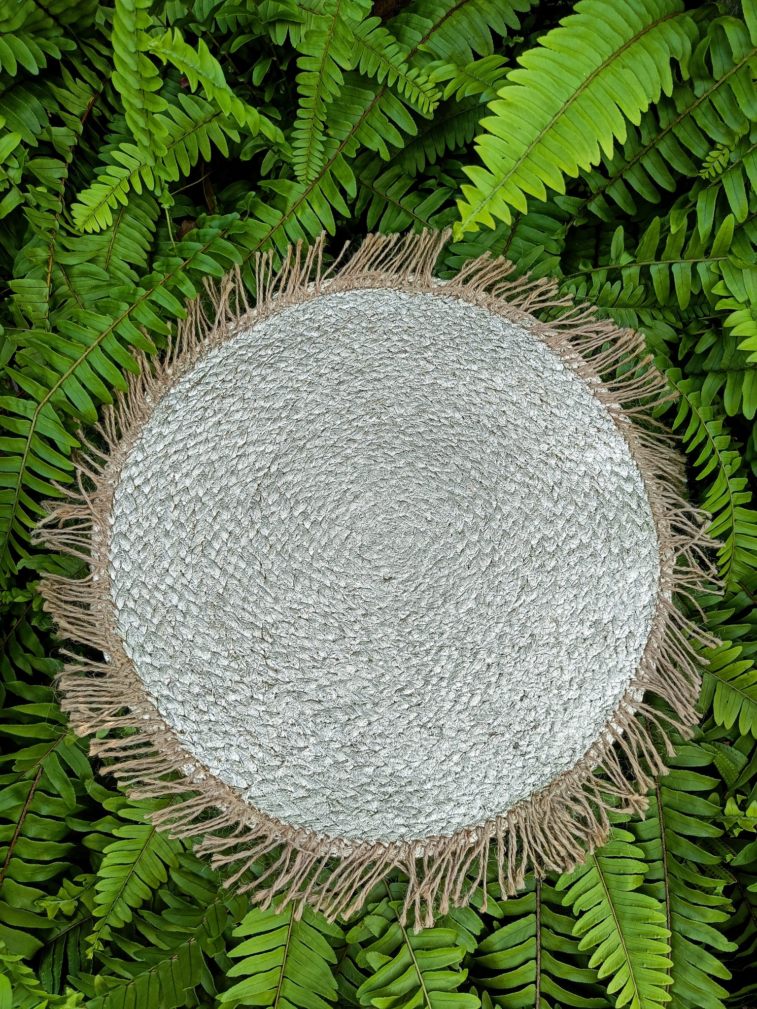 Jute Golden Fringe Placemat - Set of 2