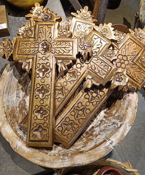 Golden Wooden Cross