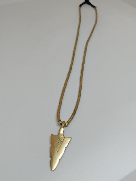 Brass Arrow Necklace