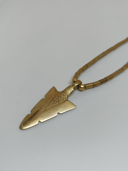 Brass Arrow Necklace