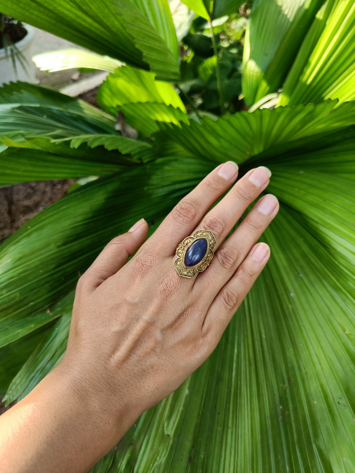 Jasmine Ring - Navy