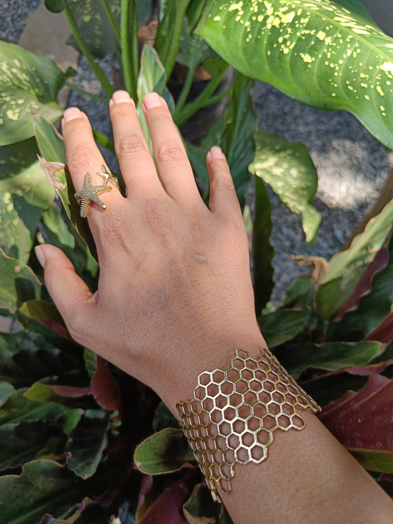 Golden Honeycomb Bracelet Rangeela Goa