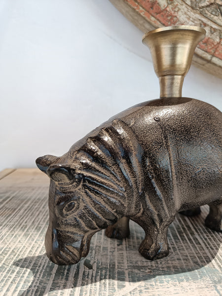 Hippo Candle Holder
