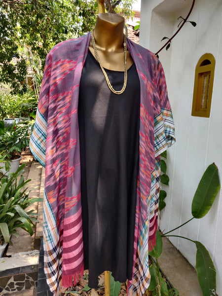 Purple IKAT Kimono