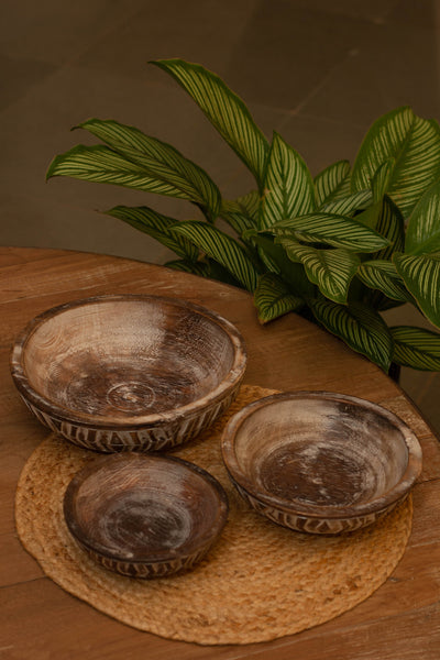 Batik Bowl - Dark Natural