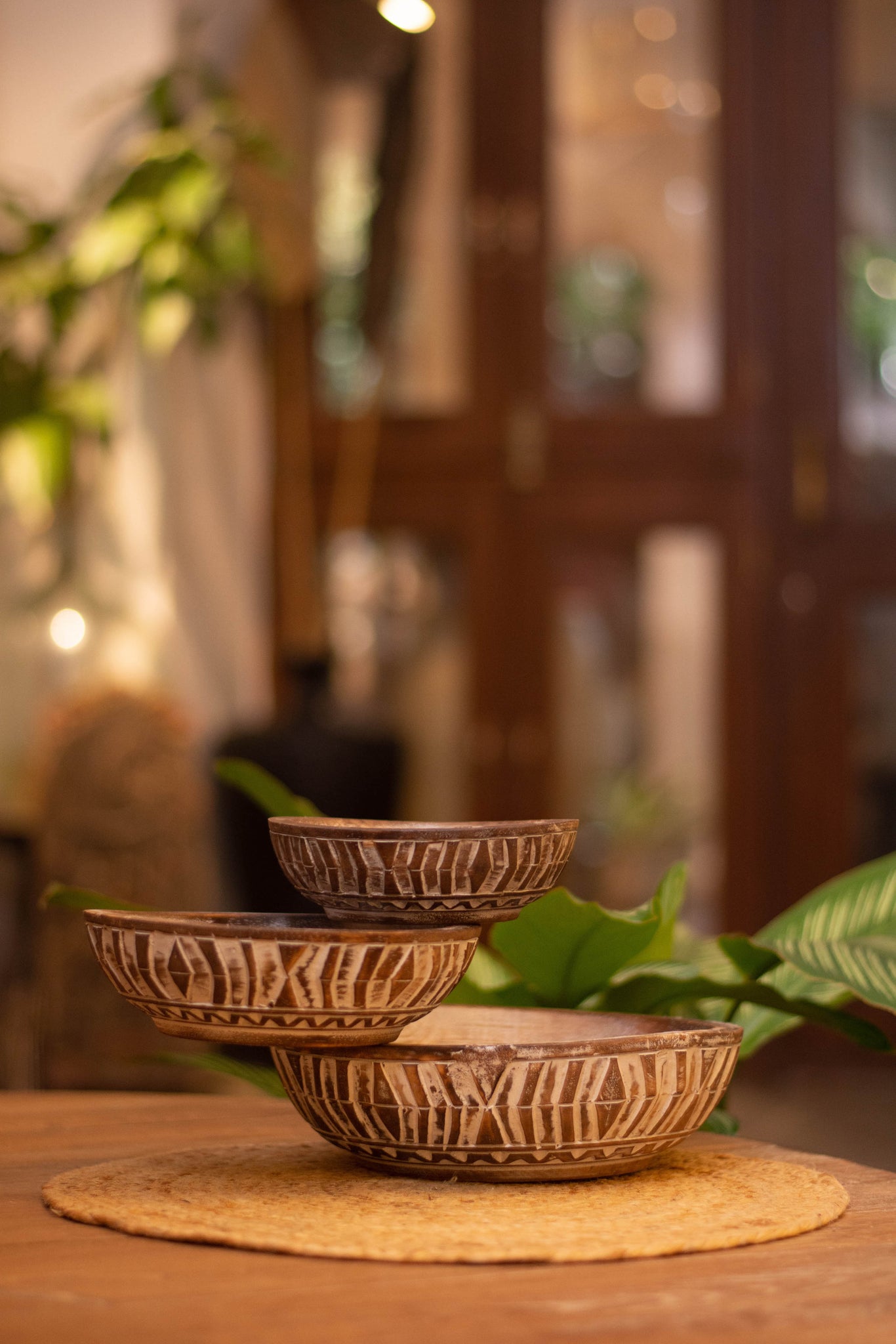 Batik Bowl - Dark Natural