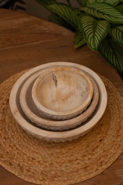 Batik Bowl - White