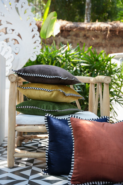 Carlo Cushion Cover - Striped Edge