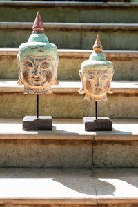 Buddha Head Stand - Green