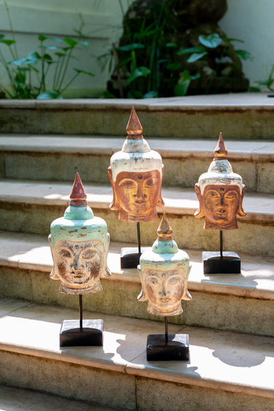 Buddha Head Stand - Red