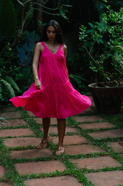 Arrow Dress  Short - Pink
