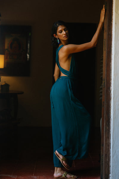 Eleganza Jumpsuit - Peacock Green