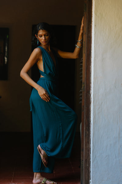 Eleganza Jumpsuit - Peacock Green
