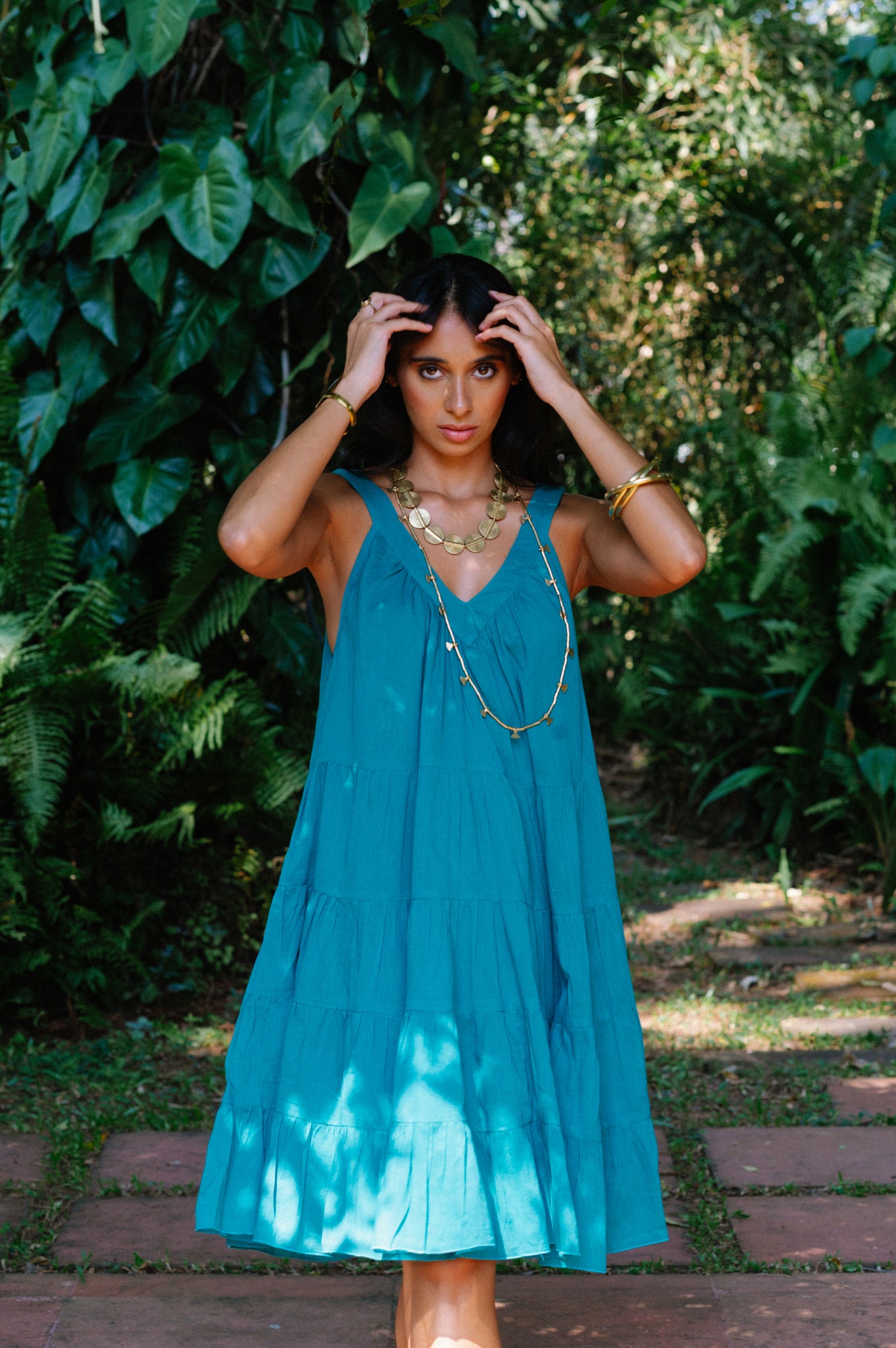 Arrow Dress Short - Peacock