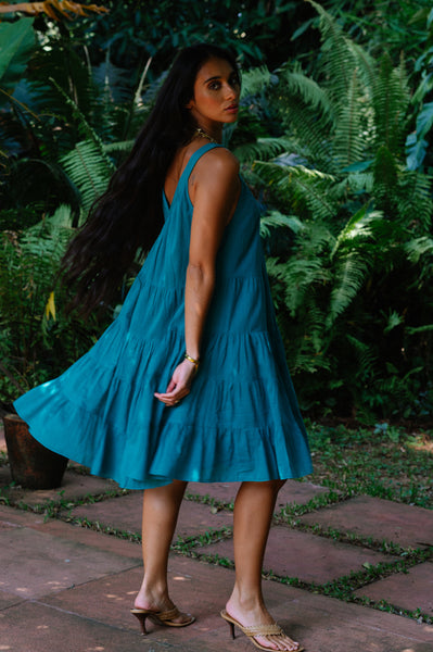 Arrow Dress Short - Peacock