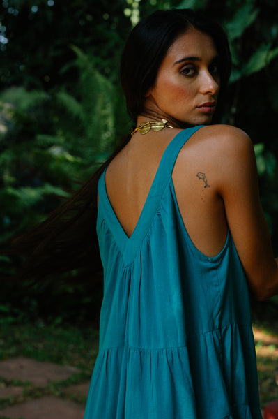 Arrow Dress Short - Peacock
