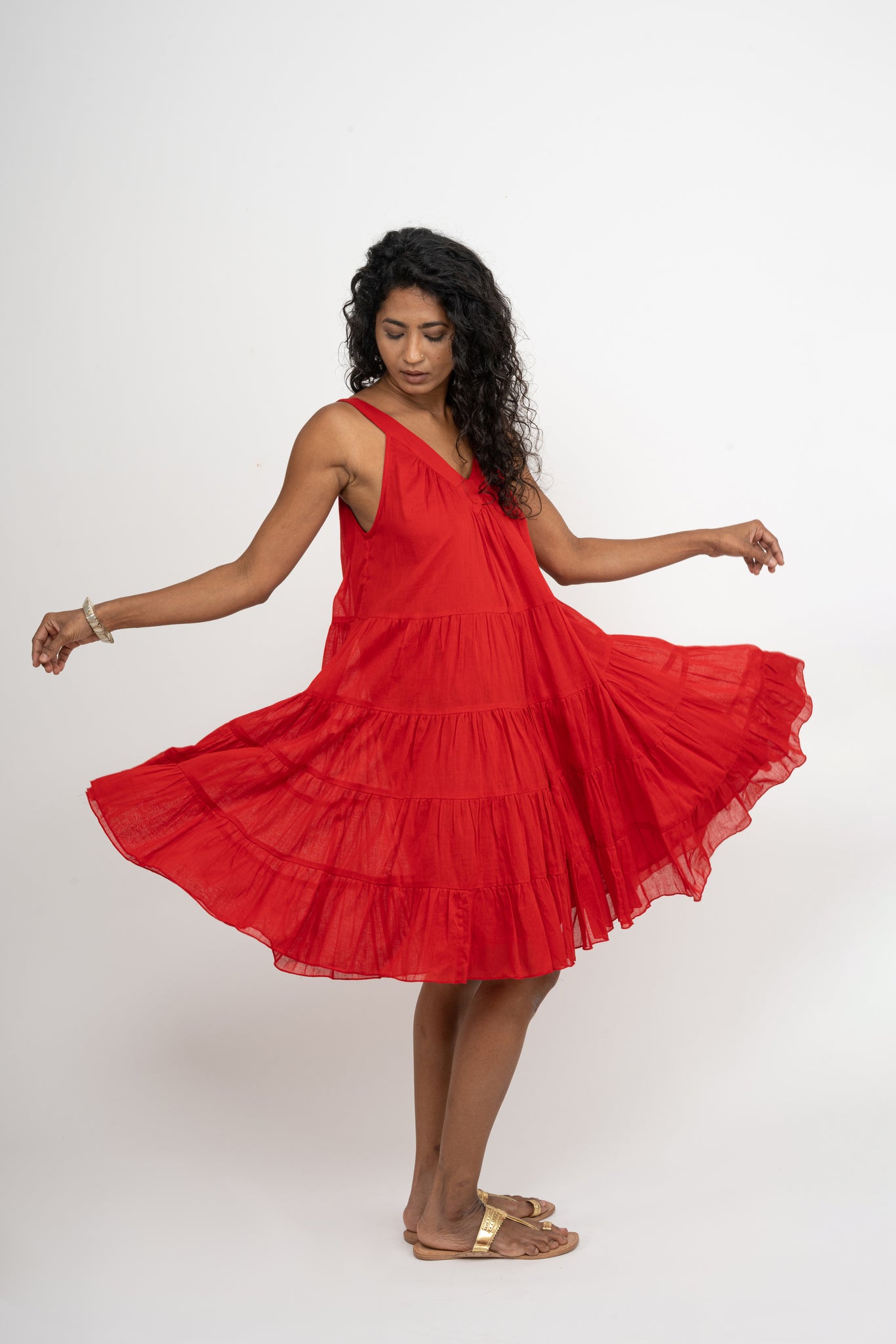 Red Short Arrow Dress