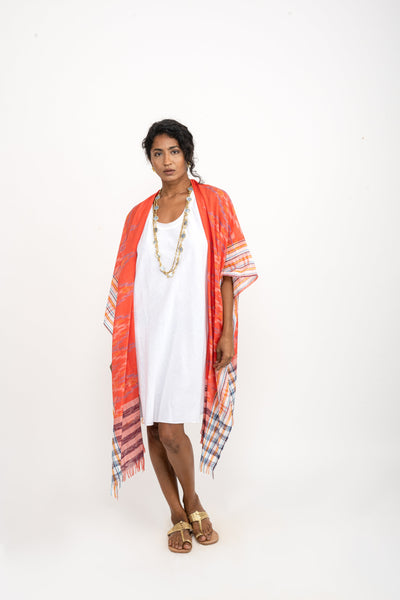 Red IKAT Kimono